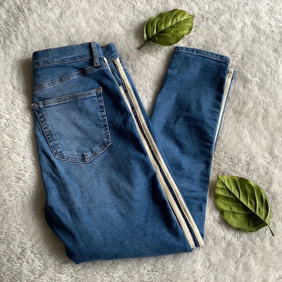 TopShop MOTO Jamie Side Stripe Cropped 30 - Picture 2 of 9